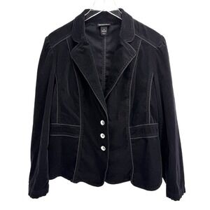 Lane Bryant Black Button-Front Women's Blazer